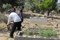 بالفيديو: لجنة إكرام الميت تُنظم حملتها الشهرية لتنظيف وترميم مقبرة طاسو بمدينة يافا